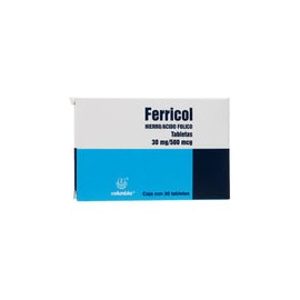 FERRICOL 30MG/500MCG 30 TAB