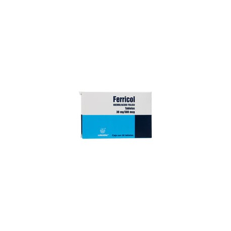 FERRICOL 30MG/500MCG 30 TAB