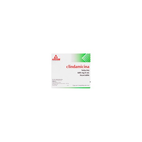 CLINDAMICINA INY. 600 MG. CAJA C/5 AMP. C/4 ML.