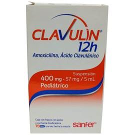 CLAVULIN 12H400/57MG PED70MLSUSP