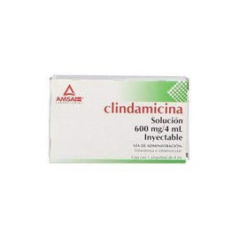 CLINDAMICINA INY. 600 MG. CAJA C/1 AMP. C/4 ML.
